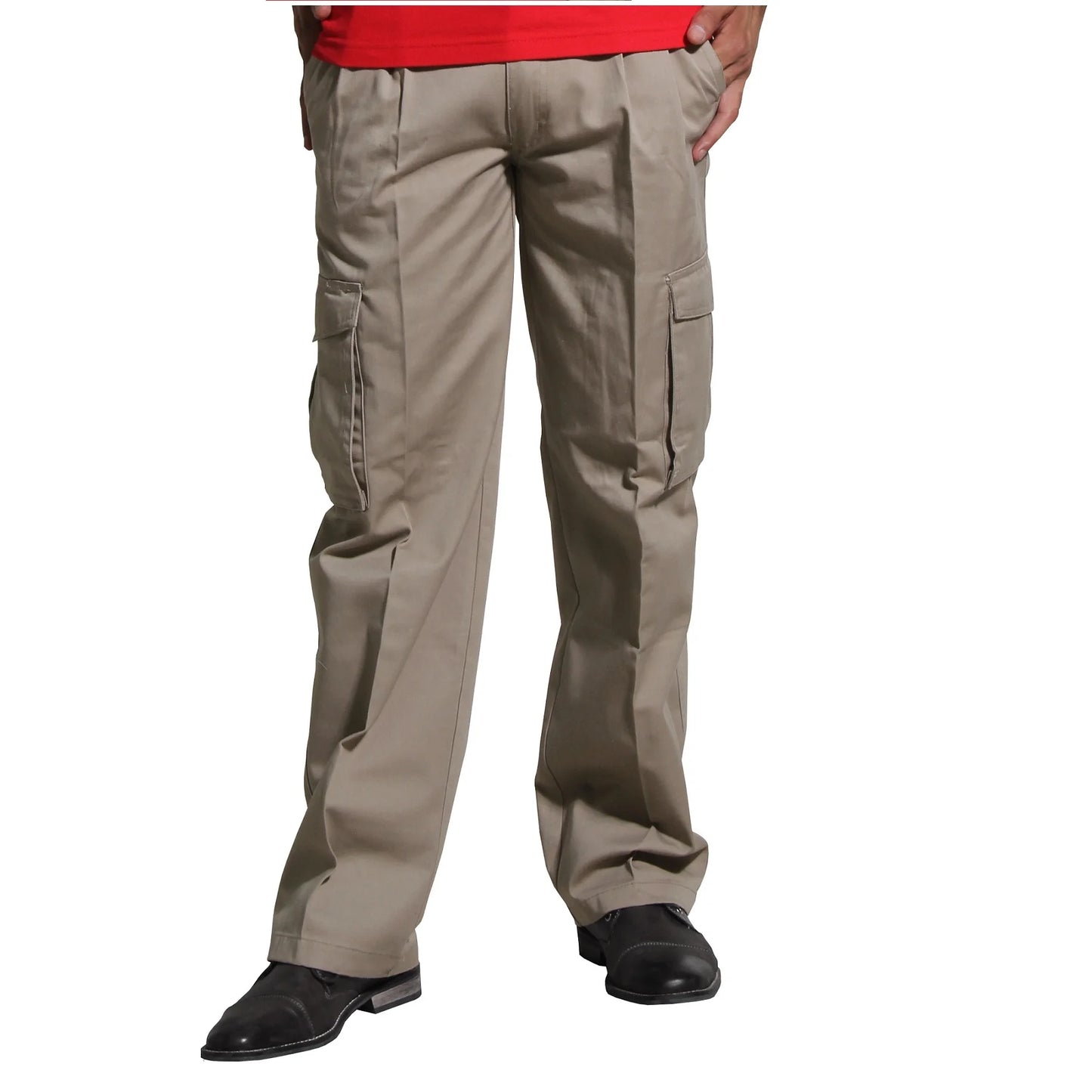 Pantalón Gabardina Cargo Ejecutivo Beige