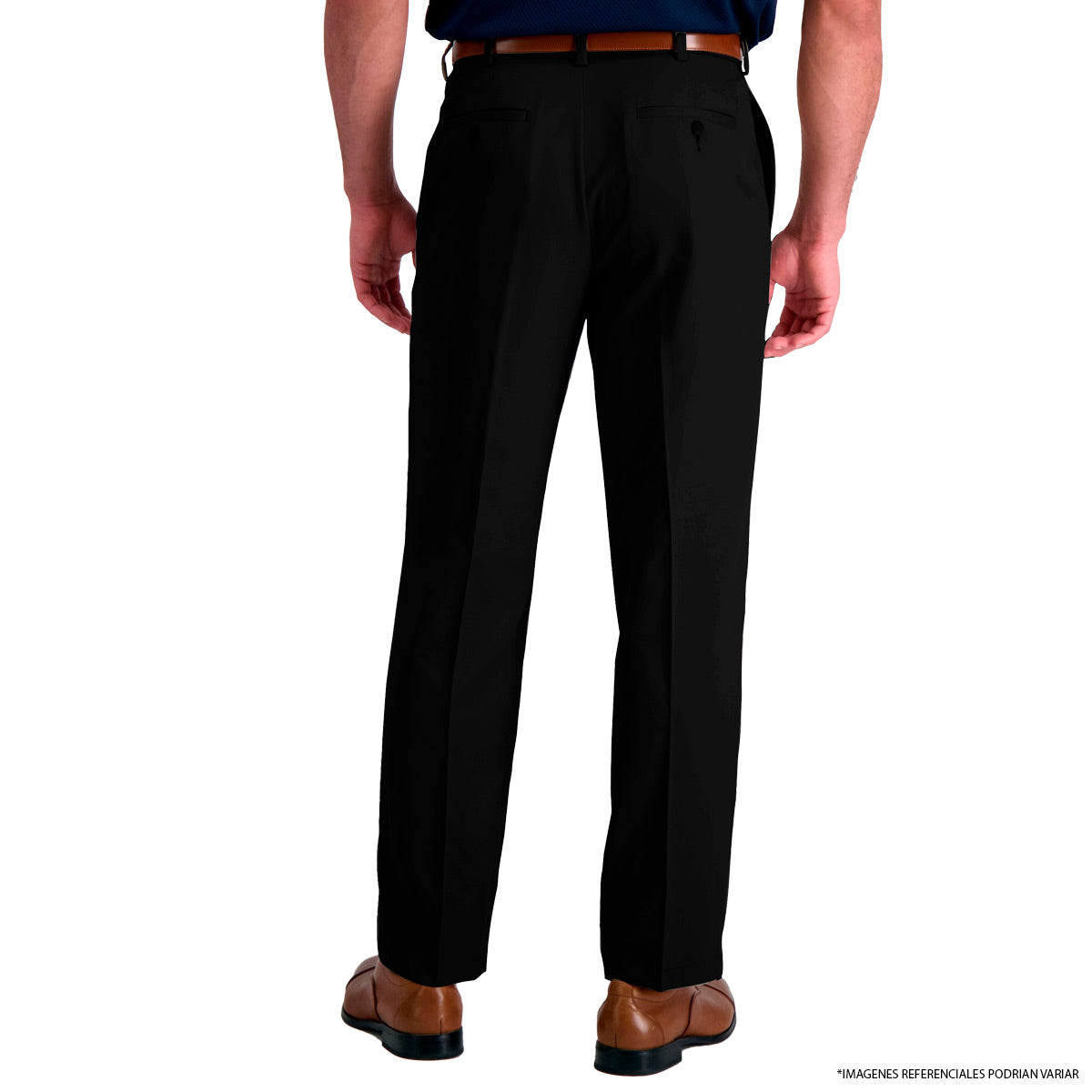 Pantalón de Gabardina Pinzado Negro