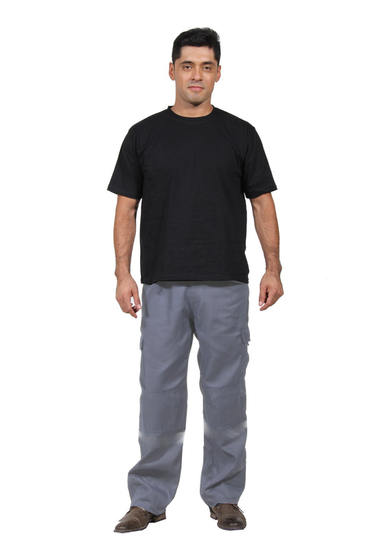 Pantalón Poplin Trabajo Cargo Gris