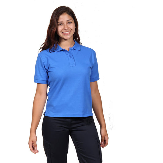 Polera Pique Mujer Manga Corta Azulina