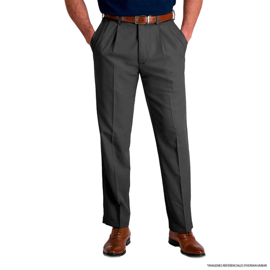 Pantalón de Gabardina Pinzado Gris