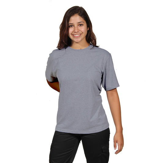 Polera Polo Mujer M/Corta Gris Melange